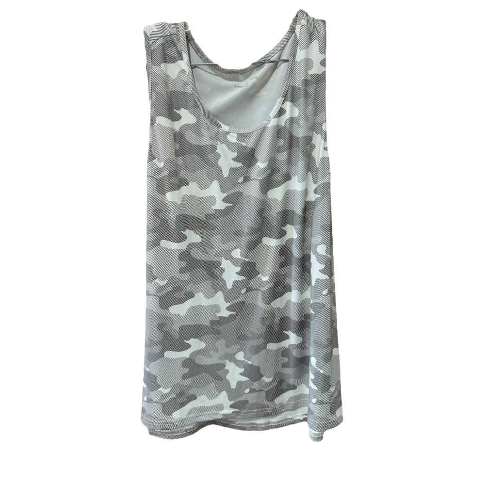 Amazon Essentials Men Gray White Camo Athletic Tank Top XL